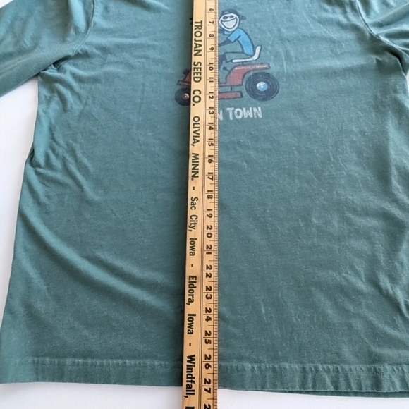 Life is Good Mow-Town Long Sleeve T-Shirt Men's Large Green - Picture 11 of 12